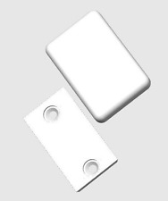 Rolladen Blende Gurt Abdeckung geschlossen zu Eckig 3D Druck weiß Schieberosette