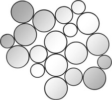 Leonique Deko Wand Spiegel MALISA Schwarz Modern 121x2x110 cm