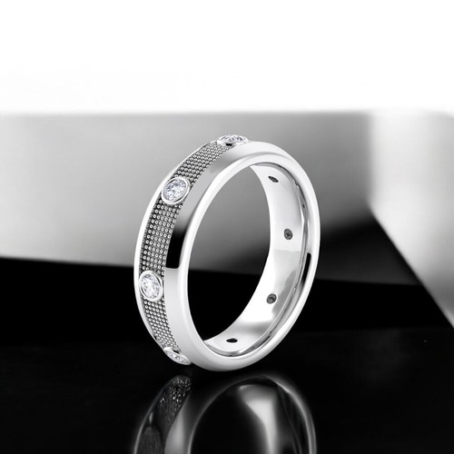 Diamant herren verlobungsband - diamant,