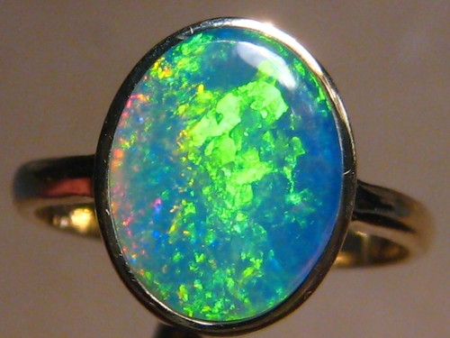 Opal ring massiv 14 - ring, k
