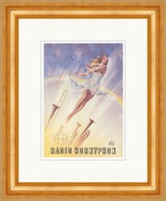 Radio Hornyphon Österreich Hersteller Musik Trompete  Plakatwelt 355 Gerahmt