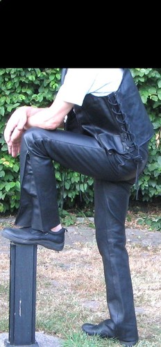 70er style leder schlaghose - style,