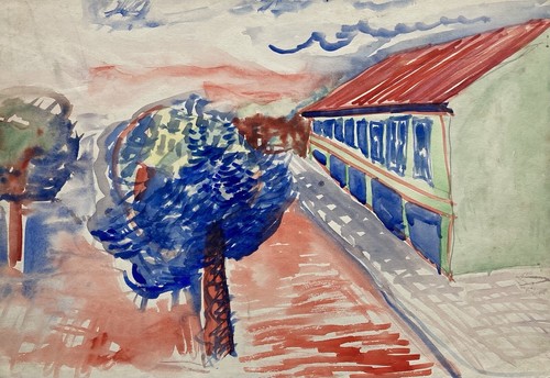 Naiver expressionist straße - naiver,