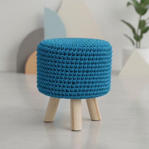 Sitzhocker hellblau holz - hellblau,