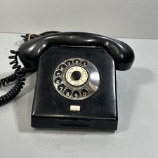 Altes Telefon Bakelit DDR 50er 60er Midcentury Nordfern W63a RFT schwarz Vintage