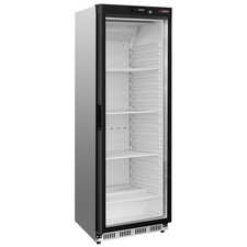 GGM Gastro Kühlschrank Edelstahl PREMIUM - 400 Liter - mit 1 Glastür &