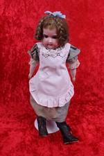 alte Brustblattkopf Puppe