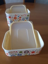Tupperware Quadro Dosen 1,3l & 500ml Blumenmotiv