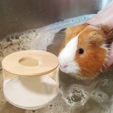 Hamster Badezimmer WC Transparent Haustier Badehaus für Mäuse Eichhörnchen Rennmaus