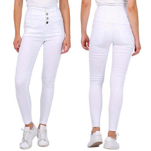 Damen knopf skinny jeans - knopf,