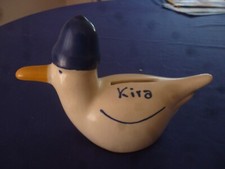 Spardose Kinder mit Namen Kira , Vogel - Ente Nordsee Geschenk wie NEU 