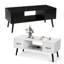 Couchtisch Schwarz Weiß Kaffeetisch Beistelltisch Sofatisch Wohnzimmertisch