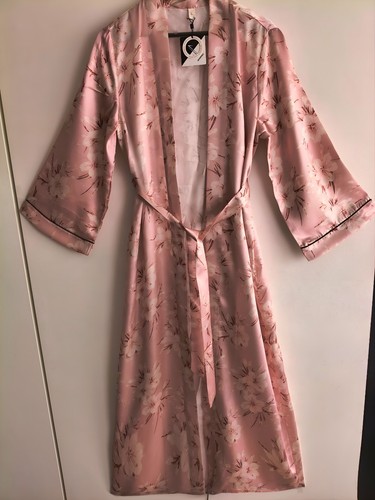 Satin morgenmantel lang neu - satin, lang,