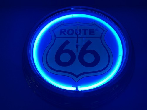 Neon wanduhr reklame - wanduhr,
