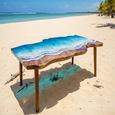 Ocean Epoxid Konsolentisch mit