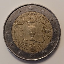 seltene 2 Euro Sondermünze, Frankreich, UEFA EURO 2016, Umlaufmünze
