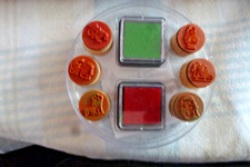 Stempel-Set Wichtel Spielzeug & 2Stempelkissen Kreativität Hobby Basteln 