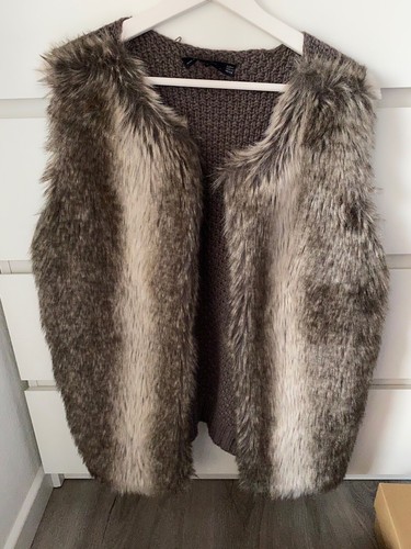 Zara fake fur fell weste - fake,
