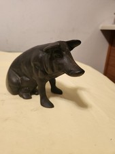 Vintage Cast Iron Black Piggy