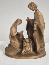 Handgeschnitzte Holzfigur – Heilige Familie (Maria, Josef, Jesuskind)