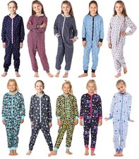 Merry Style Mädchen Schlafoverall Langarm Mit Kapuze Baumwolle Pyjama 110-164