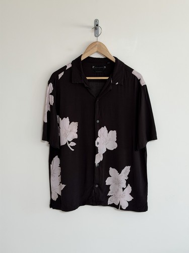 Allsaints blumen hemd - allsaints, schwarz