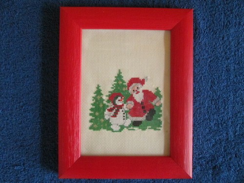 Stickbild weihnachtsmann und - stickbild,