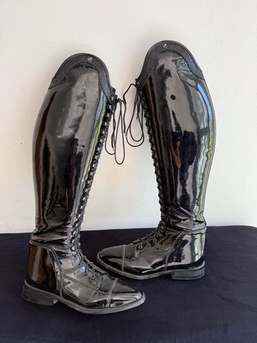 Reitstiefel lack schnürung - reitstiefel,