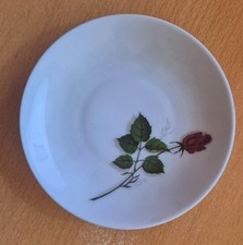 6 kleine Teller/Untersetzer Rosendekor  -  Winterling Marktleuten Bavaria