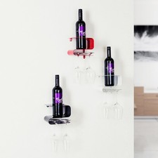 Design Weinregal Weinhalter Weinständer Wein Flaschenhalter 1 Flasche + 2 Gläser