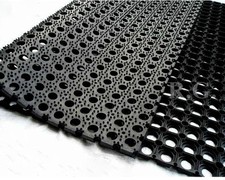 Gummimatte Schmutzfangmatte Ringgummimatte Ringmatte Wabenmatten 16mm 5 Größen