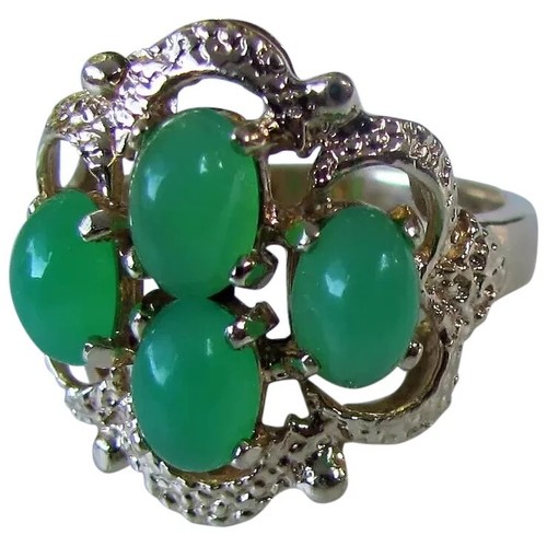 Vintage 14k chrysoprase - vintage,