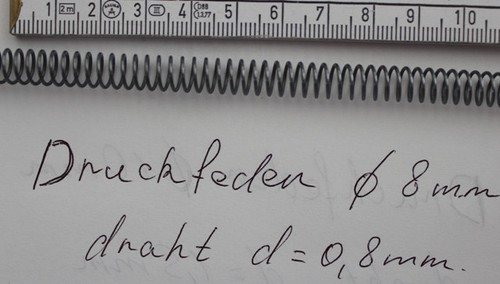 Druckfeder ø8mm draht 0 8 - Ø8mm, 0,8