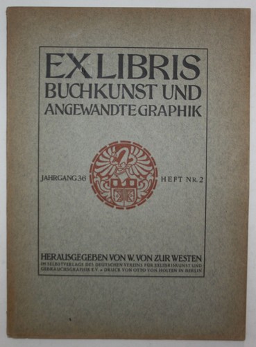 1926 westen exlibris buchkunst - westen,
