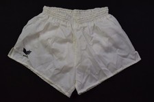 Erima Short Hose Pant Vintage 80er 80s Deadstock Nylon Shiny Glanz Weiß 6 10 NEU