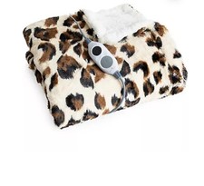 MONT CHALET Heizdecke Fellimitat Mikrofaser Chinchilla waschbar, 130x160cm