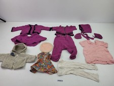 DDR Puppenkleidung Konvolut gestrickt pink bunt Kleid Jacke Rock Vintage #256870