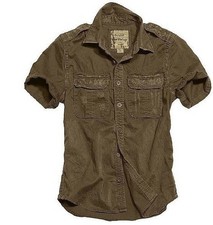 SURPLUS 1/2 US RAW VINTAGE SHIRT HEMD KURZARM WASHED MILITARY ARMY HERREN S