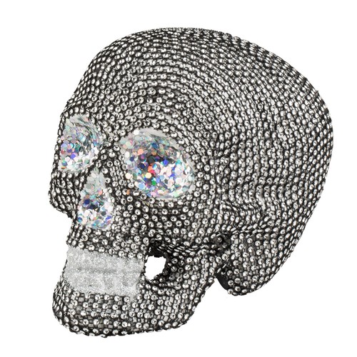 Totenkopf glitzer 20cm - totenkopf,