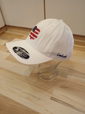 Live Lucky Weiss Team USA Baseball Mutze, Amerikanische Flagged, Flexfit Tech