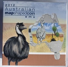 Silber Emu Australien 1 Oz Map