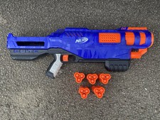 großer NERF TRILOGY DS-15 BLASTER Pump Action Shot Gun N-STRIKE ELITE 15 DARTS