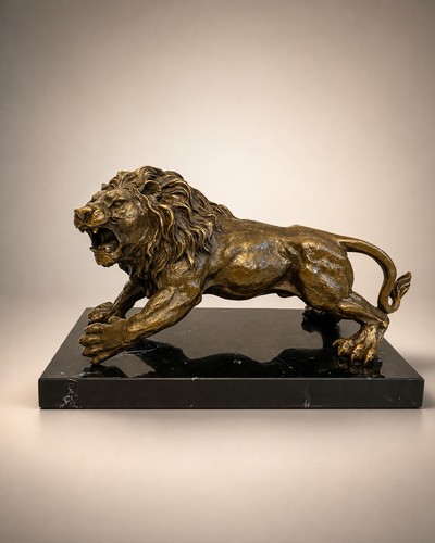 Bronze löwe medici skulptur - bronze,