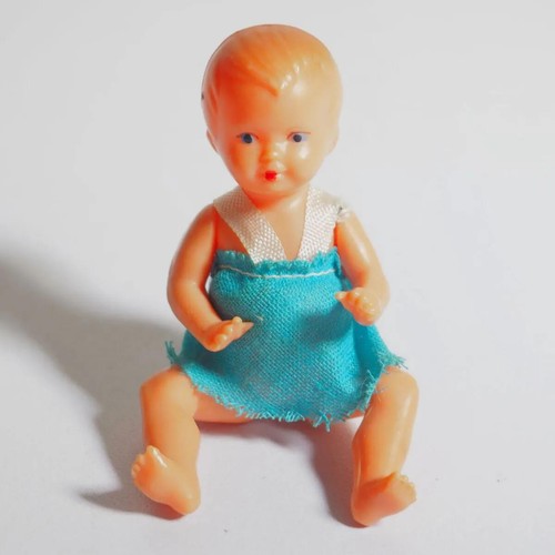 Vintage miniatur babypuppe 8cm - miniatur,