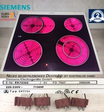 Top Siemens EKT731 Kochfeld mit EuroKera® Glaskeramik Mit 2 Jahren Garantie