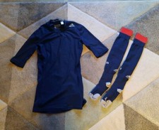 Adidas Compressionsshirt Techfit Gr.M + Stutzenstrumpf FC Bayern blau  2 36-38