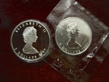 2 x Kanada 5 Dollar Maple Leaf