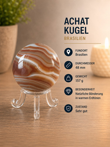 Achat kugel brasilien mm - achat,