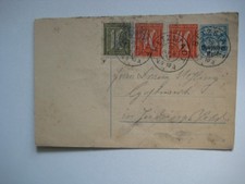 Postkarte  10+30+40 Pf.  Retzstadt nach Heidingsfeld  1922