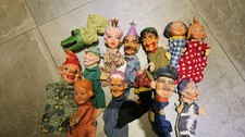Handspielpuppen Set: Oma, Opa, Kasper, Zauberer, König, Teufel, Max Und Moritz